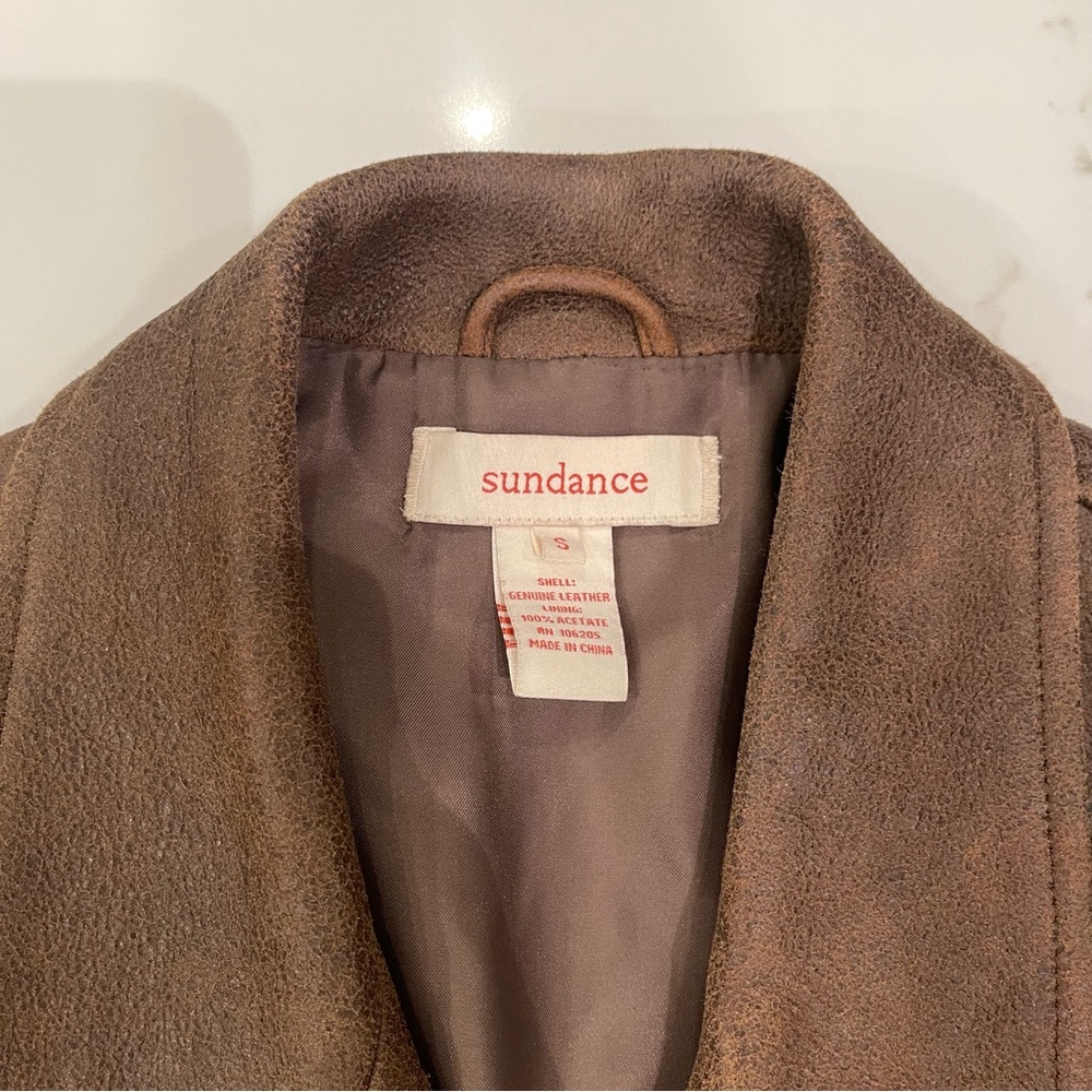 Sundance Brown Leather Women's Jacket - Picture 8 of 15